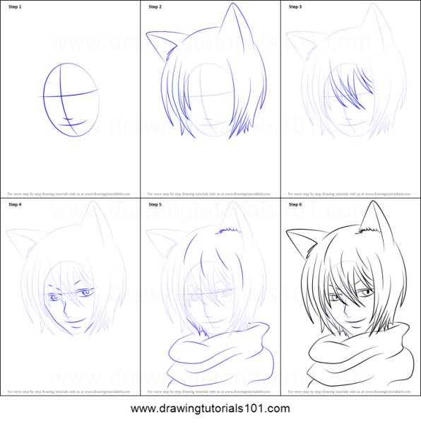 Поэтапное рисование Томоэ