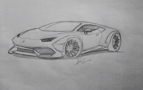 Рисовать Ламборджини Хуракан