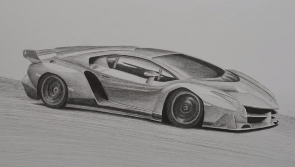 Машины карандашом Ламборгини