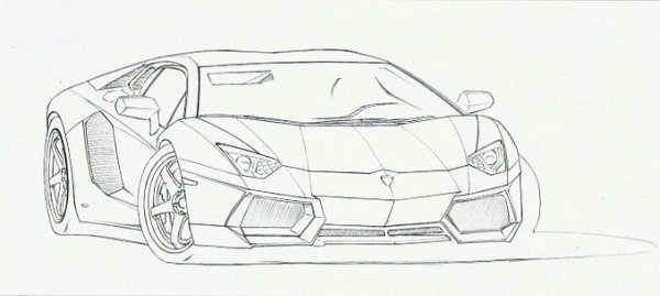 Lamborghini Aventador lp700-4 эскизы