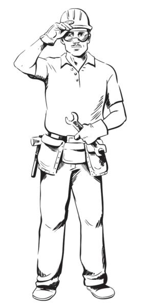 Раскраска Строитель