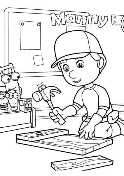 Штукатур раскраска для детей