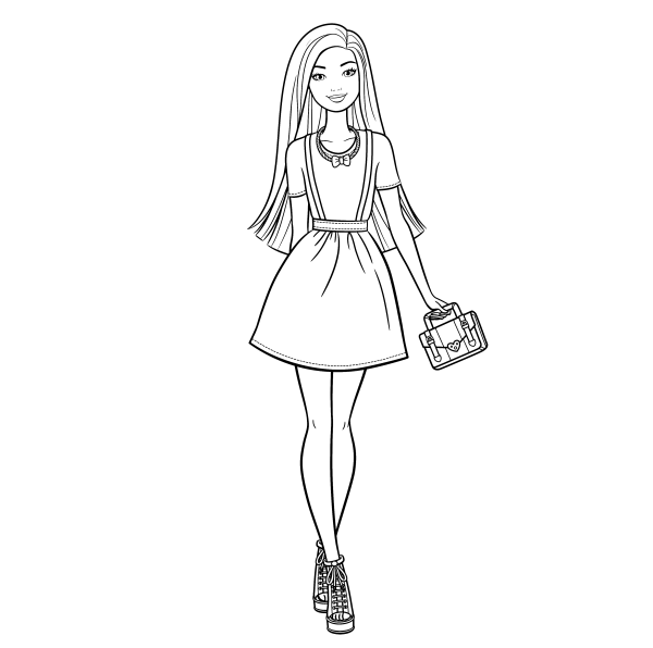 Барби начинающий рисунок