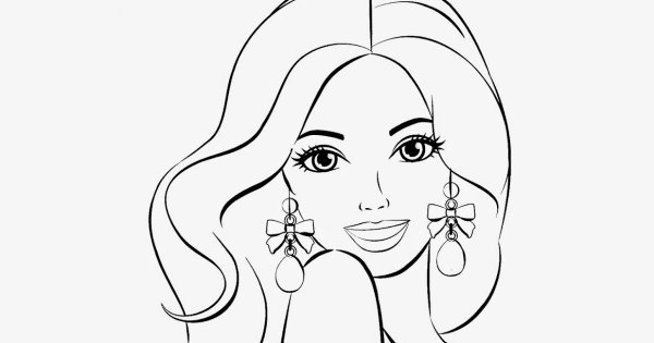 Барби срисовать