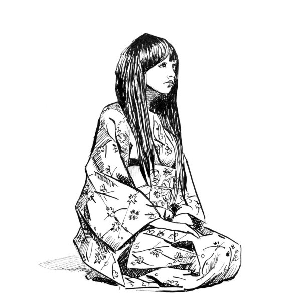 Набросок японской девушки