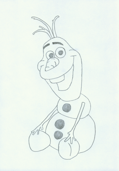 Олаф карандашом