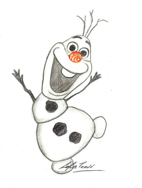 Олаф для срисовки