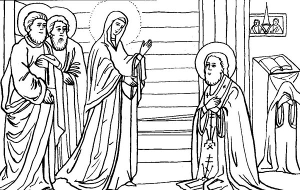 Прорись иконы преподобного Сергия Радонежского