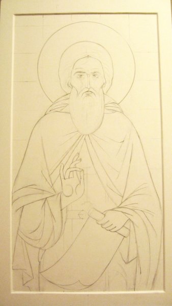 Преподобный Сергий Радонежский прорись