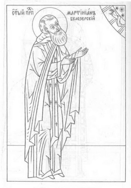 Серафим Саровский икона прорись