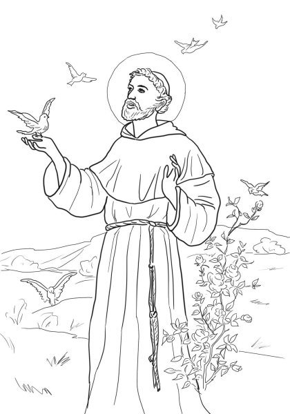 Сергий Радонежский раскраска