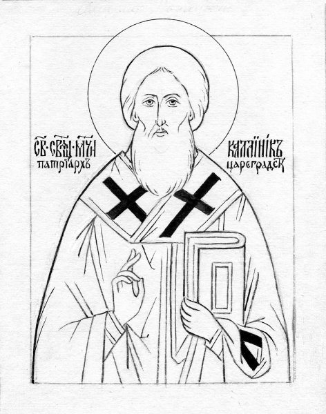 Святой Илия пророк прорись