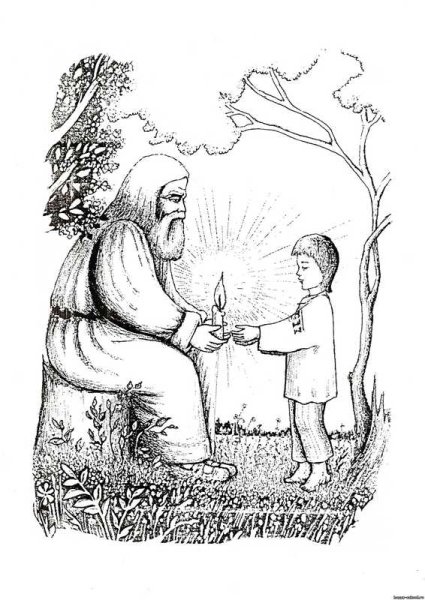 Сергий Радонежский прорись