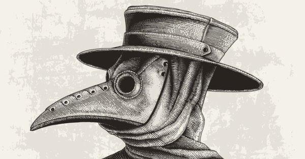 Линогравюра Чумной доктор