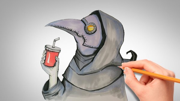 Чумной доктор раскраска