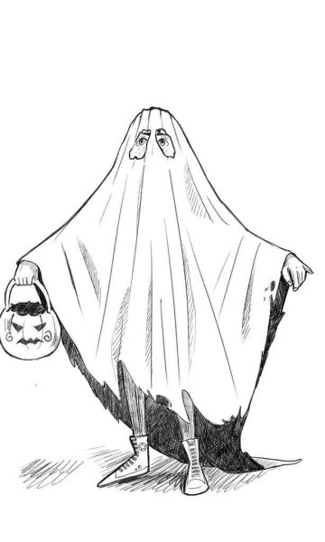 Приведение в простыне