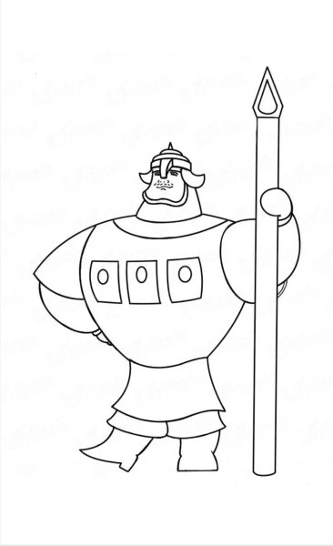 Тридцать три богатыря раскраска