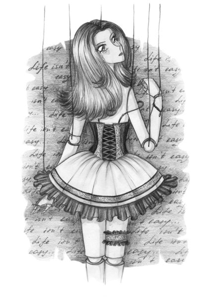 Марионетка рисунок