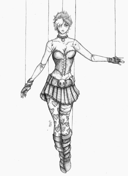 Марионетка рисунок