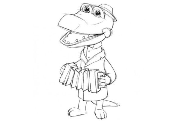 Чебурашка и крокодил Гена Шапокляк раскраска