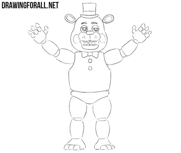 Фредди рисунок карандашом