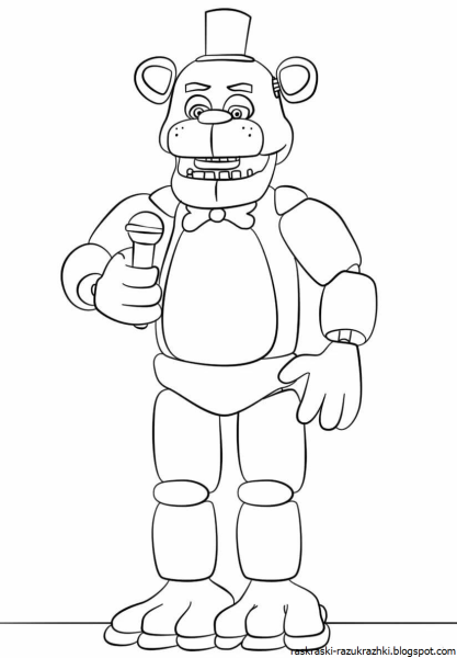 Фредди АНИМАТРОНИК раскраска