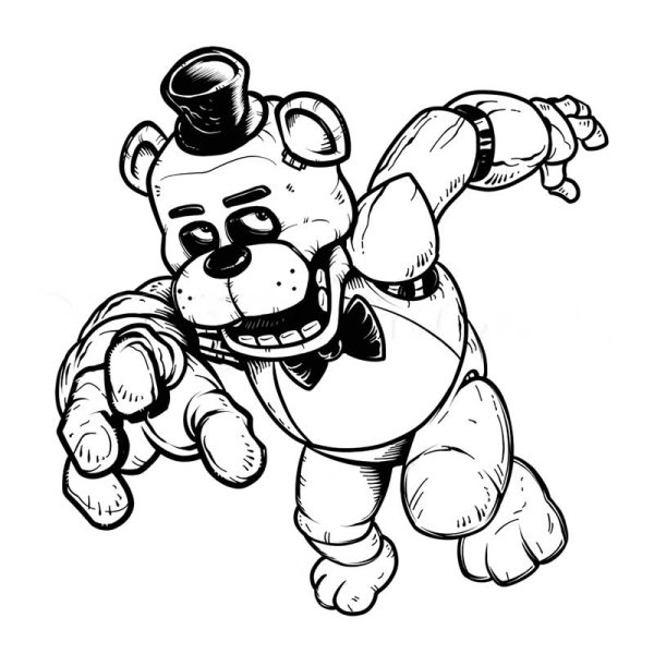 Раскраска АНИМАТРОНИКИ Фредди