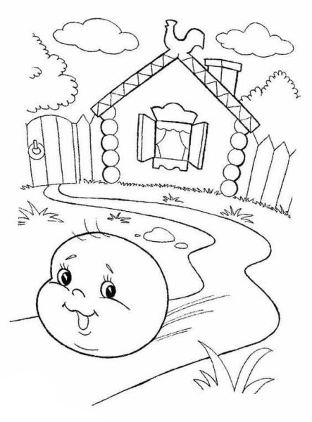 Раскраска книга Колобок