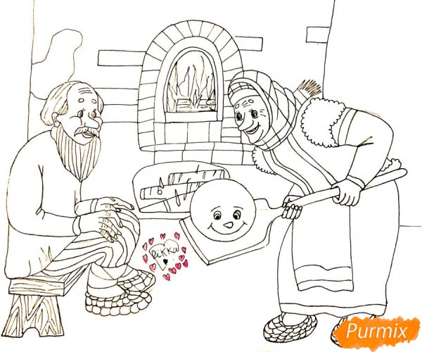 Бабушка раскраска для детей