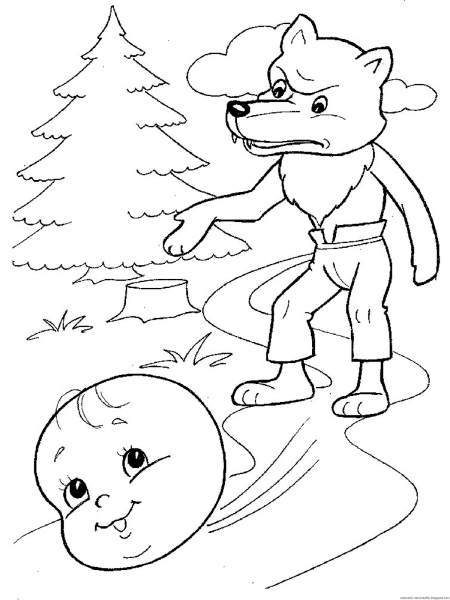 Раскраска "Колобок"