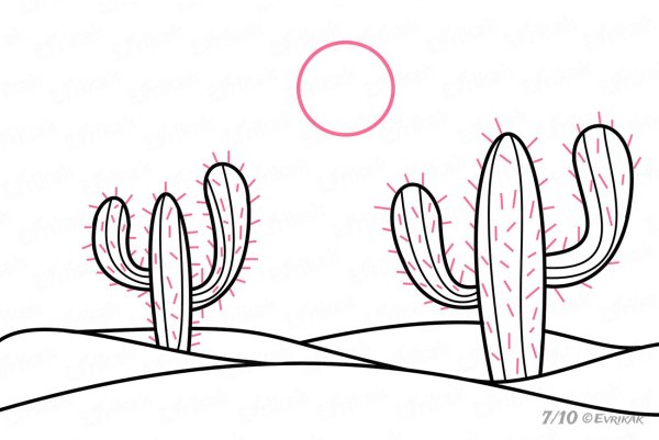 Нарисовать Кактус карандашом