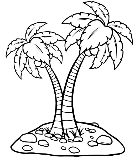 Три пальмы рисунок