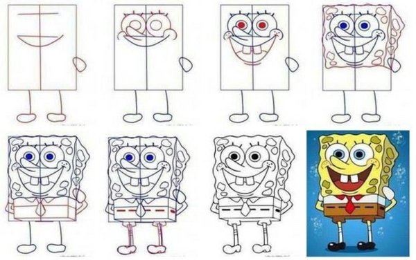 Раскраски для девочек губка Боб и Патрик