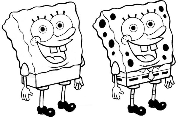 Губка Боб квадратные штаны для срисовки