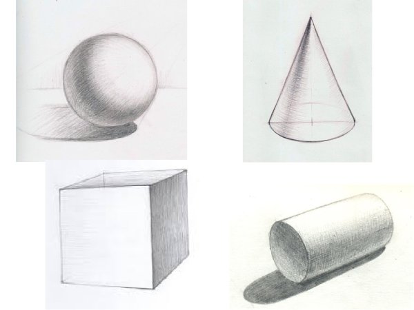 Градация светотени на цилиндре