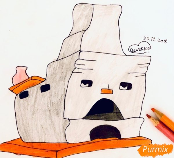 Печка из гуси лебеди