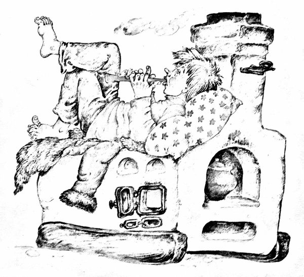 Русская печь рисунок