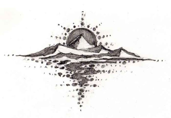 Раскраска Восход солнца для детей