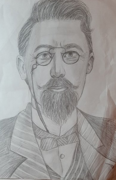 Чехов портрет карандашом