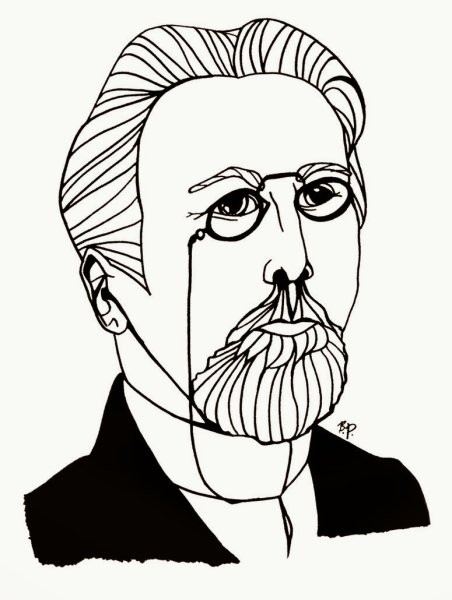 Чехов портрет карандашом