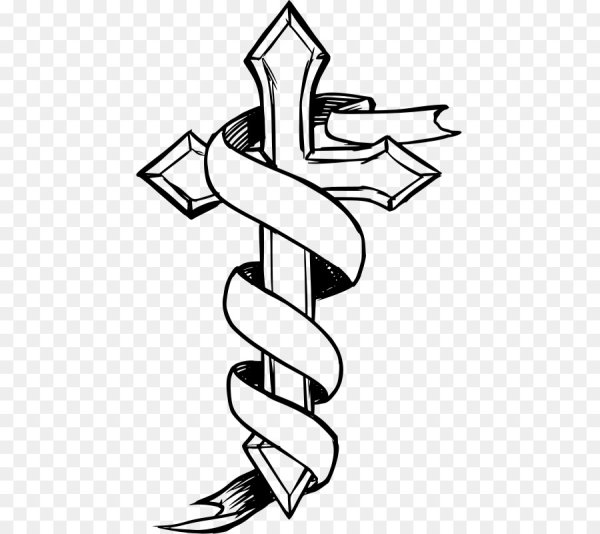 Крест карандашом