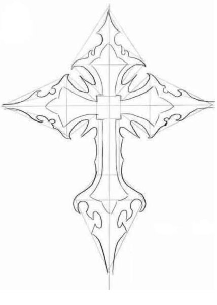 Красивый крест эскиз