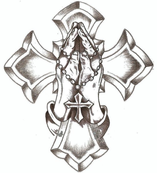 Крест карандашом