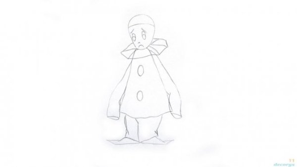 Пьеро из Буратино нарисовать