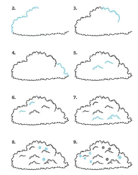 Как рисовать кусты