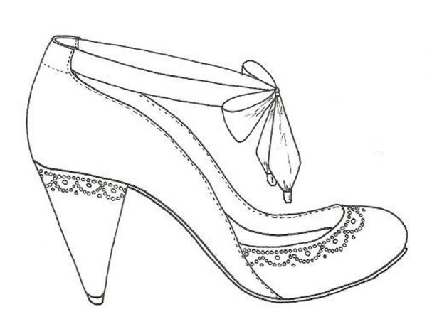 Нарисовать женские туфли