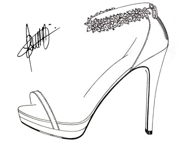 Девочка в туфлях рисунок