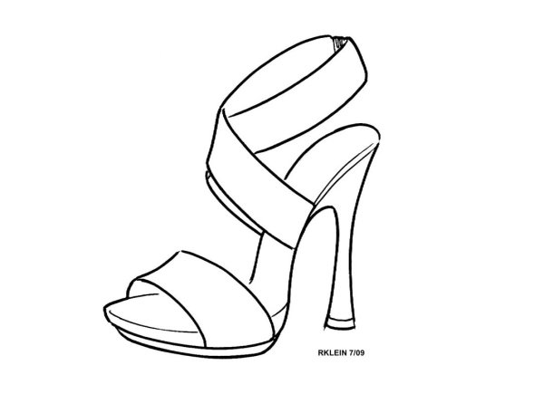 Рисунки обуви для срисовки