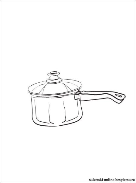 Кастрюля карандашом