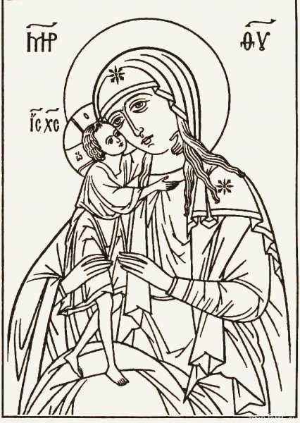 Прорись иконы спас Нерукотворный